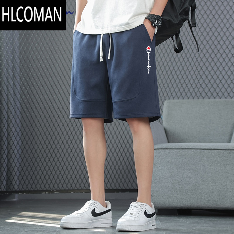 hlcoman奥特莱斯短裤男夏季宽松大码运动五分裤弹力直筒休闲裤男
