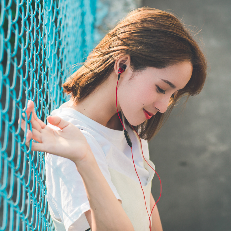 Audio Technica/铁三角 ATH-CKR30iS BL蓝色手机通话线控带麦入耳式耳机