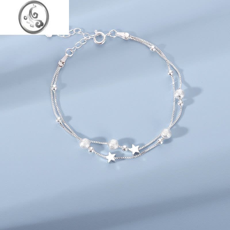 JiMi双层星星手链女ins小众设计2023年新款潮百搭精致手饰高级感手环图片