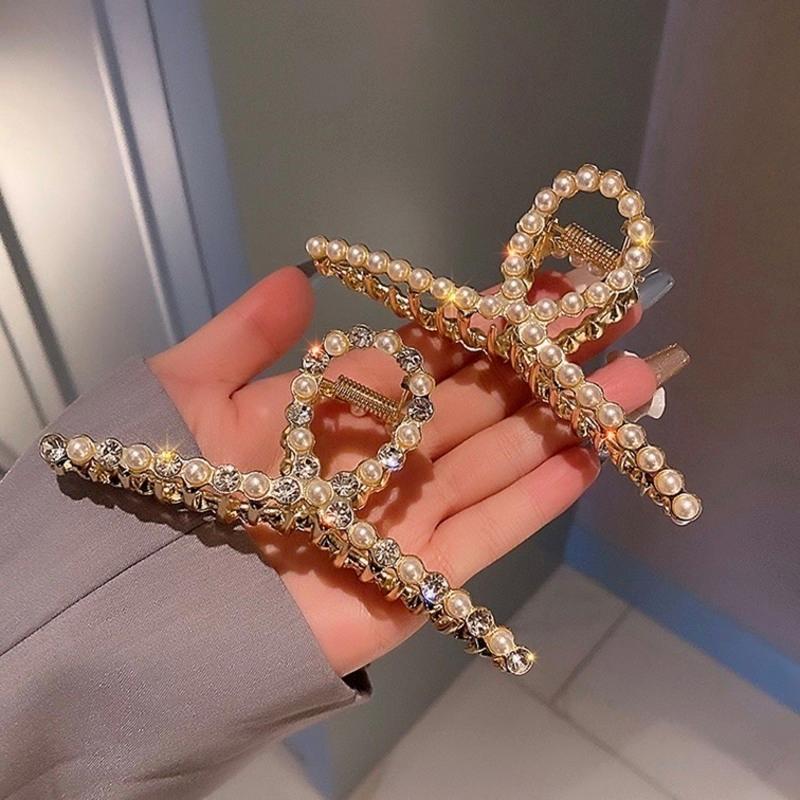 金色亚光抓夹1只装大号抓夹后脑勺发卡头发夹子头饰韩国优雅气质大号