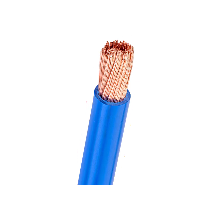 绵缆 铜芯聚氯乙烯绝缘软电缆 BVR-0.75蓝色300/500V 卷高清大图