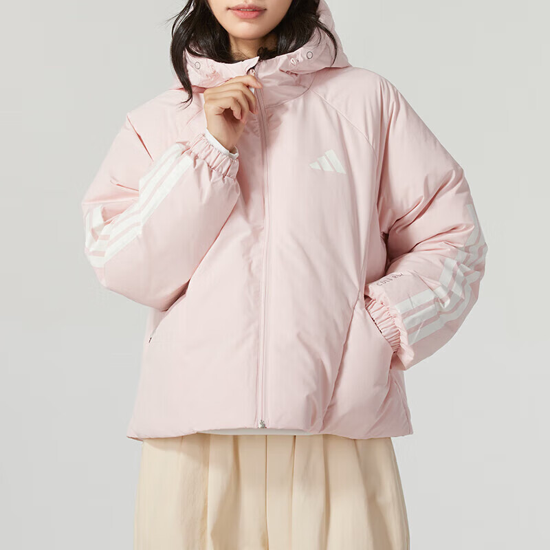阿迪达斯 (adidas)女装新款时尚百搭运动休闲保暖连帽羽绒服 JG3865 ZP
