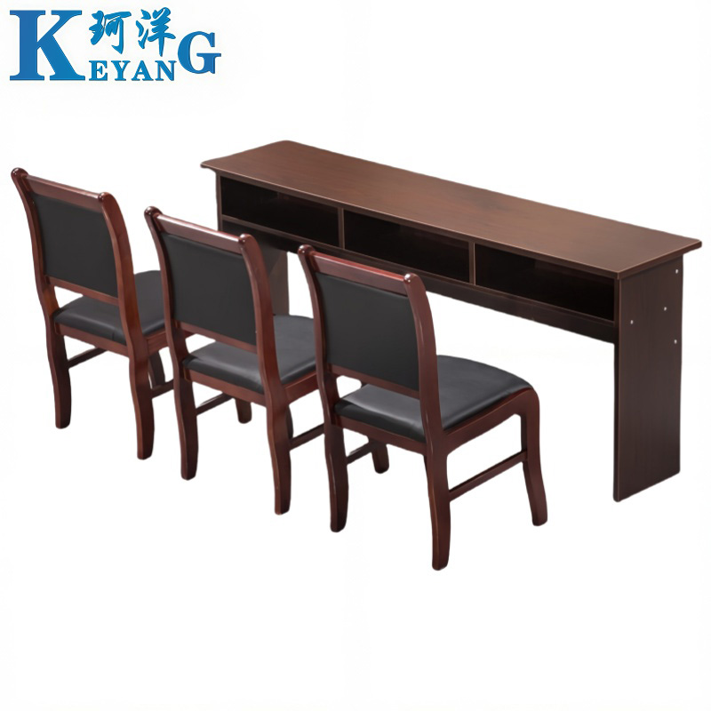珂洋 培训长条桌 180*40*75cm(一桌三椅) 套高清大图