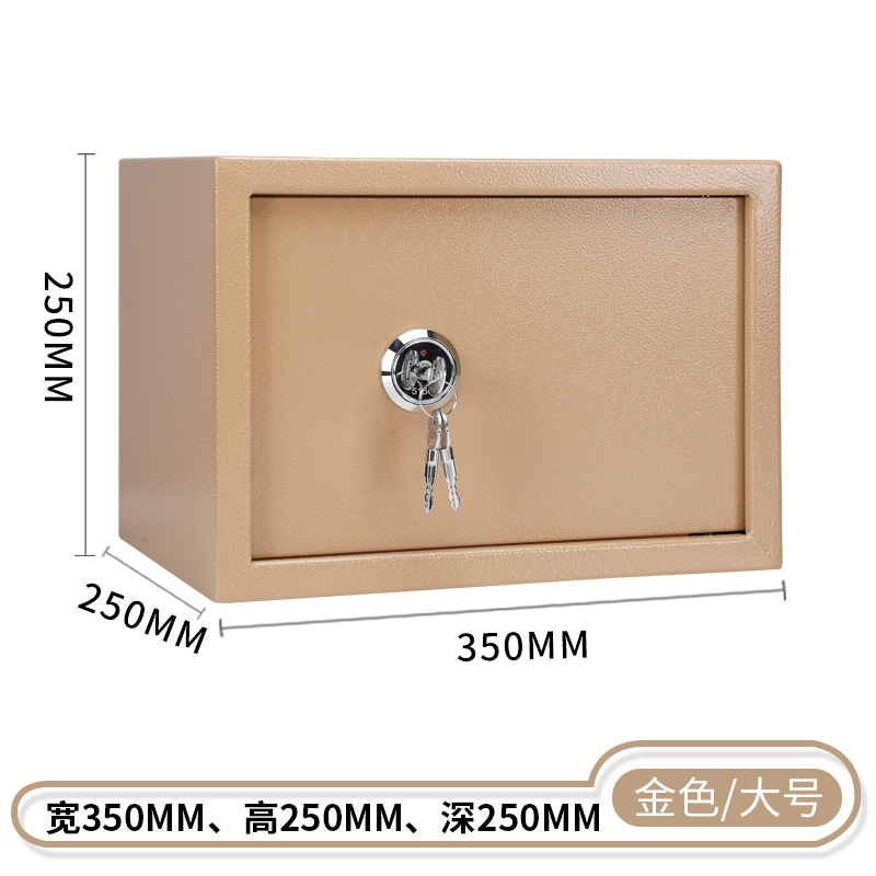 闪电客家用机械双层迷你保险箱办公钥匙保管箱文件老年人保险柜入墙