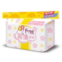 Free·飞 丝薄系列 卫生护垫 152mm*28片单包装 超薄瞬吸 棉柔表层 透气贴身 清新活力 姨妈护垫