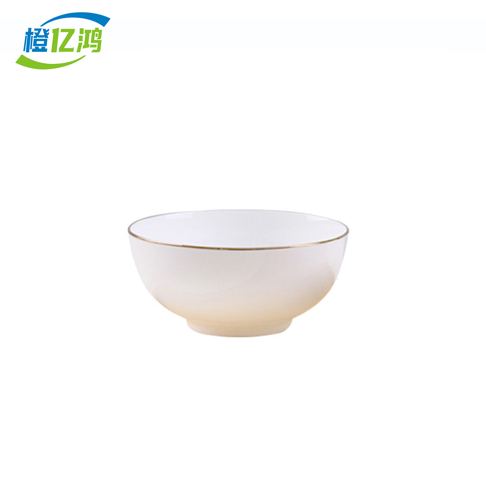 橙亿鸿 纯白陶瓷斗碗 面碗 /个 4.5英寸