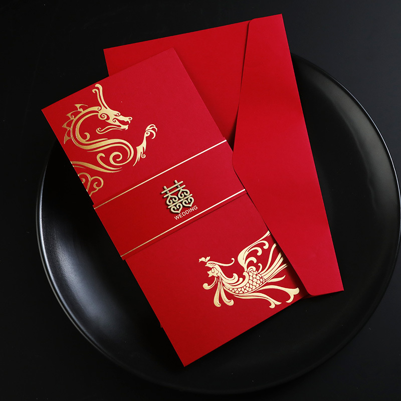 请帖结婚2019婚礼喜帖高档婚宴邀请函创意个性定制打印中国风请柬