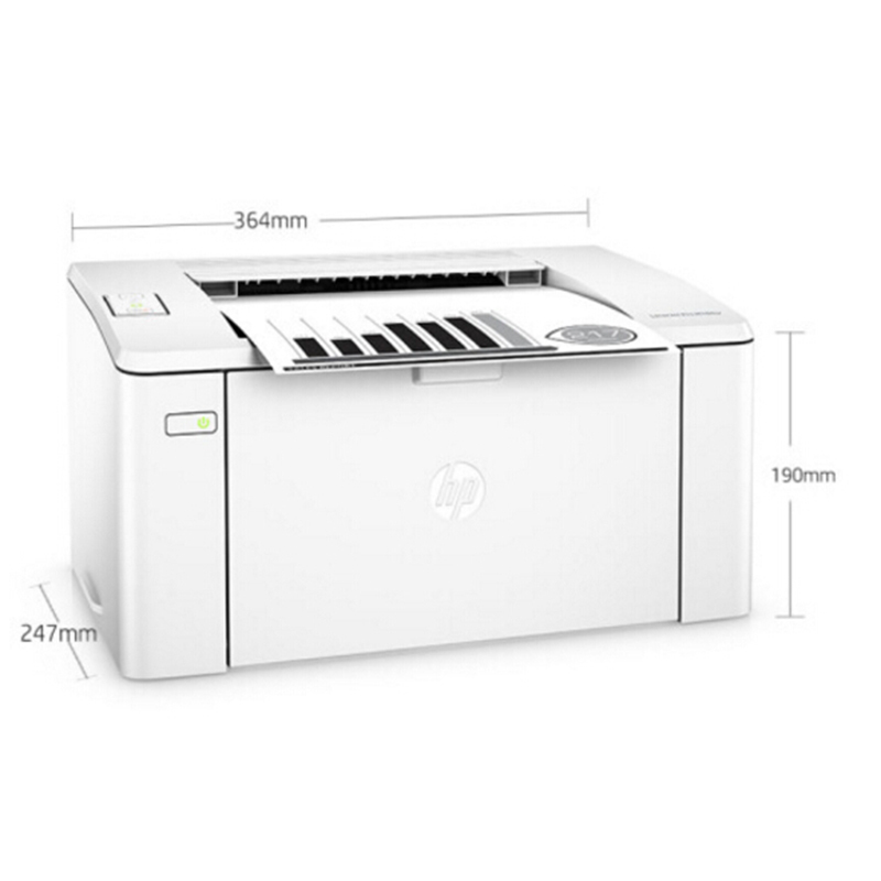 惠普 LaserJet Pro M104w黑白激光打印机 无线A4打印