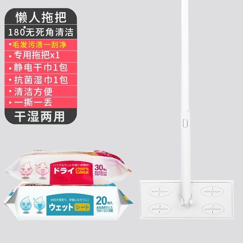 一次性除尘纸懒人拖地家用一拖净地板拖布擦地免手洗静电拖把图片