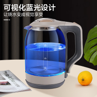 益多 电水壶家用烧水壶高硼硅玻璃电热水壶1.8L大容量煮水开水器自动断电蓝光烧水可视 灰色TY-GK888