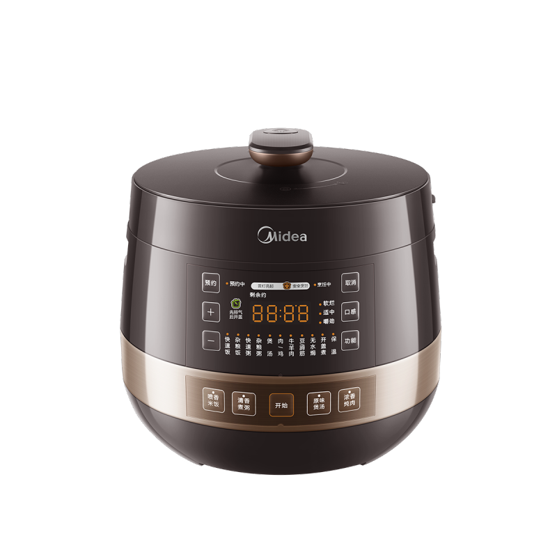 美的(Midea)全自动智能预约电压力锅大容量家用易清洁不粘双胆煲汤炖肉保温 MY-YL60Easy203