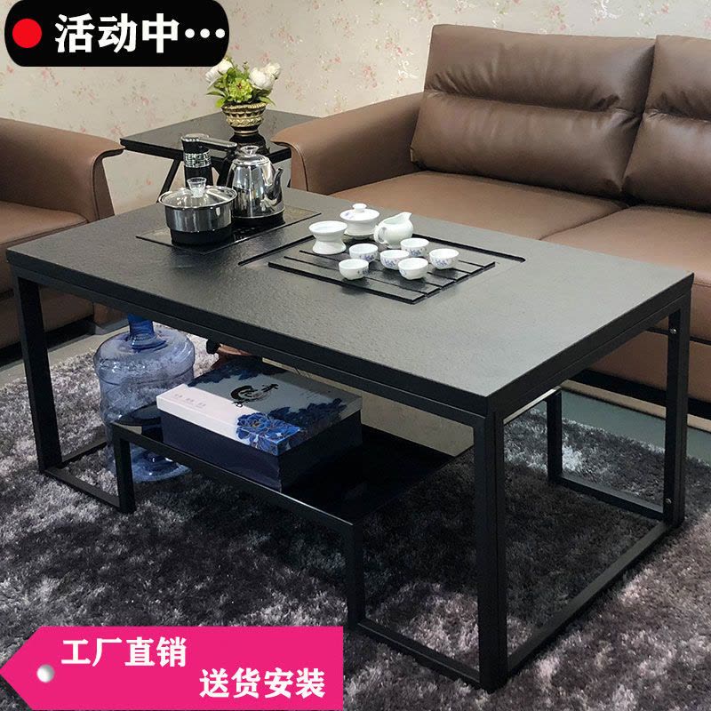 办公室功夫茶几小茶台一体式泡茶客厅家用现代简约茶水茶桌茶艺桌图片