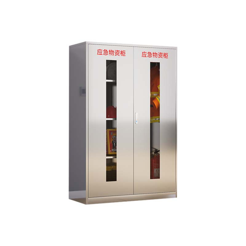 汉诺鑫威不锈钢防暴器械装备柜应急物资工具柜安保警务室防爆柜201加厚材质1650*1100*450应急物资柜[不含器材]