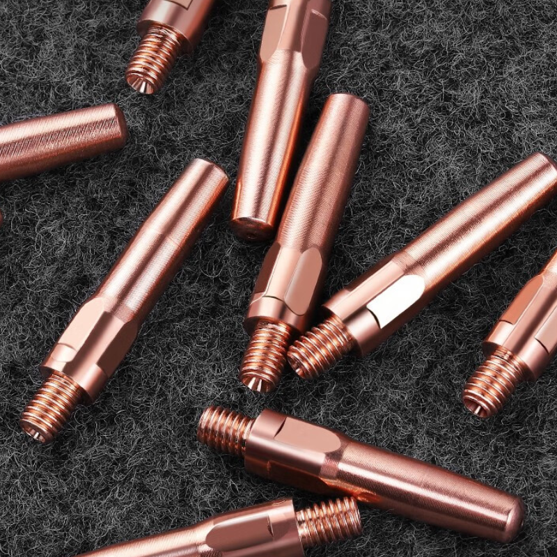 册宣二保焊导电嘴二氧化碳气体保护焊机配件气保焊枪加厚紫铜导电咀