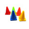 标志桶18厘米方底混色5个 篮球训练标志桶障碍物雪糕筒碟盘儿童跆拳道足球训练装备辅助器材