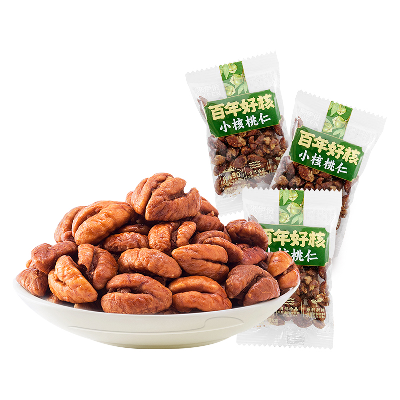 来伊份小核桃仁500g精品新坚果炒货独立小包临安山核桃休闲零食高清大图