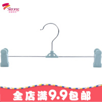 10个装裤架子裤夹子无痕家用强力带夹子伸缩裤子衣架裤子夹裤子挂