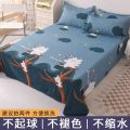 2023新款夏季水洗棉床单单件1.5m床单人0.9m床学生宿舍被单三件套_978 床单120x210cm+枕套一对 星空猫
