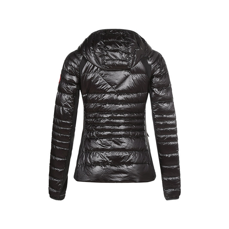 加拿大鹅canadagoose女士聚酰胺聚酯纤维修身版鹅绒连帽薄款羽绒服