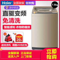 Haier海尔洗衣机 波轮洗衣机全自动7.5公斤直驱变频双动力 防缠绕家用大容量免清洗洗衣机海尔 MS7518BZ51