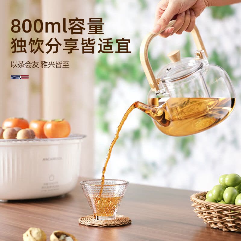 迈卡罗(MACAIIROOS)MC-WL1052家用围炉煮茶电围炉电烧烤架室内无烟烤火盆煮茶盘图片