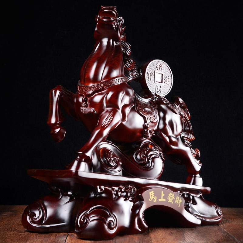 马上发财马摆件送领导商务礼品 办公室风水工艺品_403_370