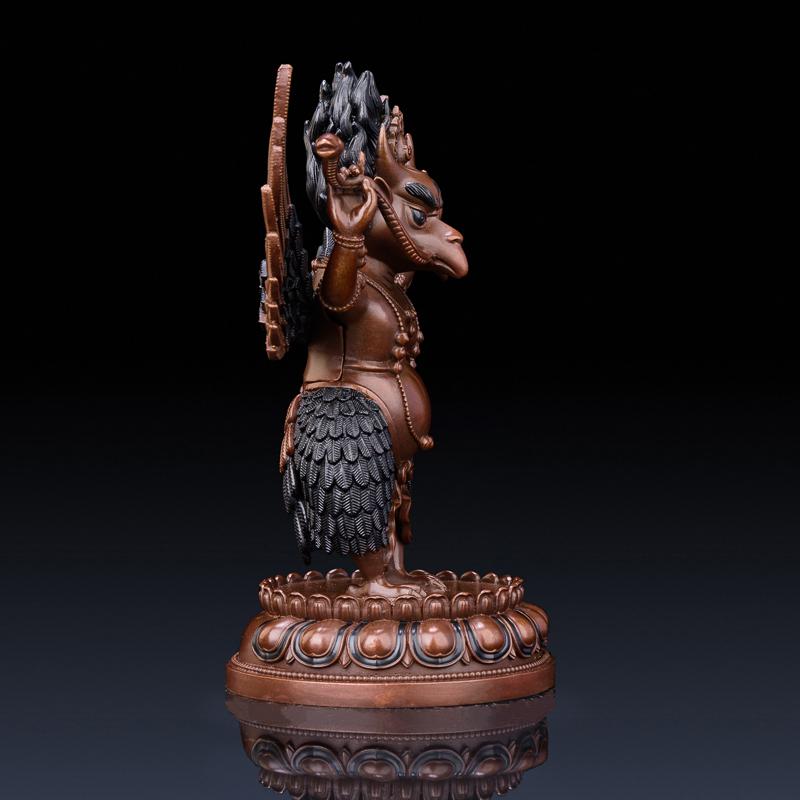 美帮汇大鹏鸟佛像 铜藏传密宗护法金翅大鹏鸟尼泊尔工艺品摆件高清大图