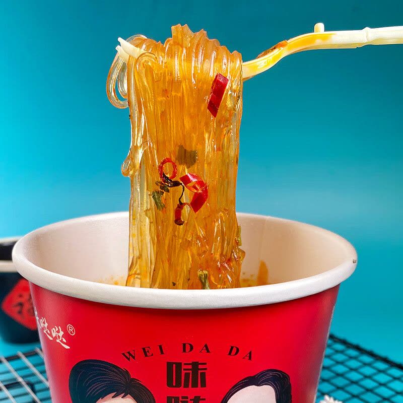 味哒哒酸辣粉整箱桶装(酸麻辣)方便速食嗨吃重庆家风味红薯粉条 味哒哒酸辣粉138g*6桶图片