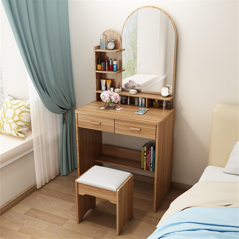 寻木匠板式小户型简约现代梳妆台卧室收纳迷你50化妆桌60厘米