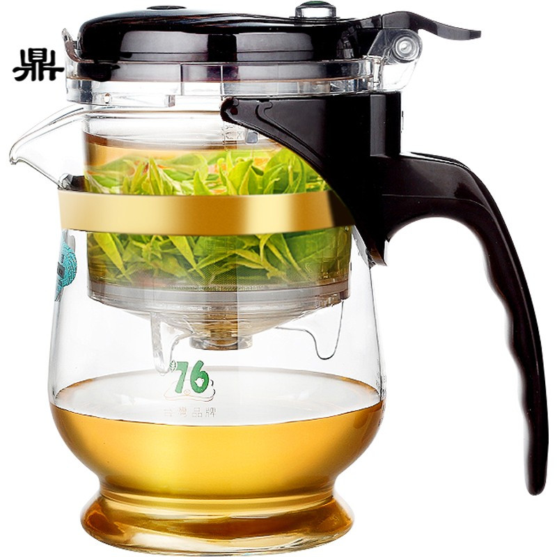鼎亨台湾76飘逸杯 小号过滤玻璃泡茶壶 耐热沏茶玲珑杯冲茶器功夫