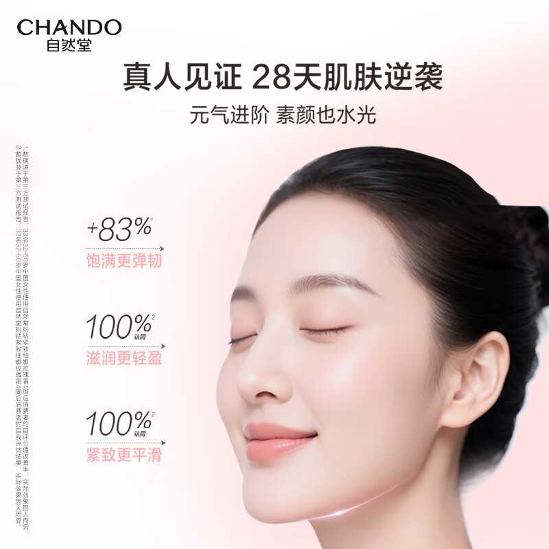 自然堂 粉钻紧致细嫩玫瑰霜55g高清大图