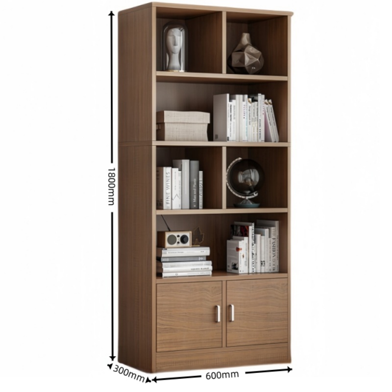 攸形多层木质书柜60*30*180cm台高清大图