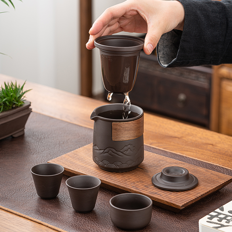 沏一杯茶 中国福[千里江山]-茶具组合套装 PZL303高清大图