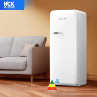 哈士奇HCK 冰箱客厅餐厅茶水间单门独立冷冻室冷藏风冷微霜大容量冰箱BC-130GGA 复古白丨281L冷冻冷藏