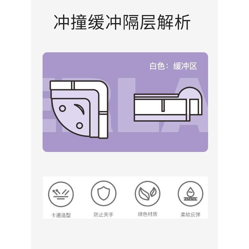 LAFU儿童硅胶防撞护角桌子角包角保护套茶几玻璃防磕碰透明安全角 大圆角10个装-放胶款