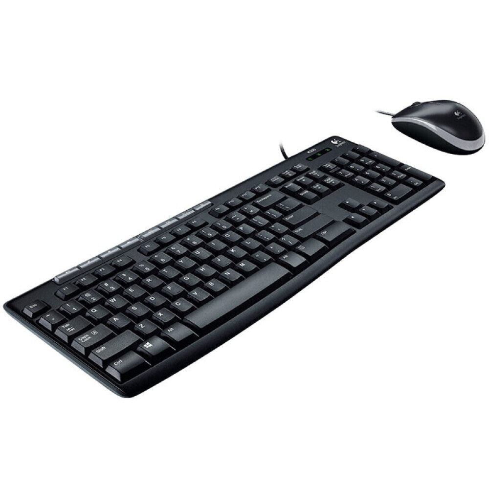 罗技(Logitech)MK200 有线键鼠套装 全尺寸 USB电脑台式机笔记本通用多媒体键鼠套装 MK200高清大图