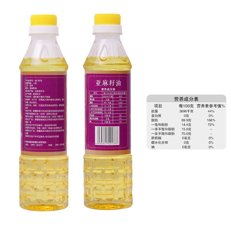 中粮福临门悦润亚麻籽油400ml