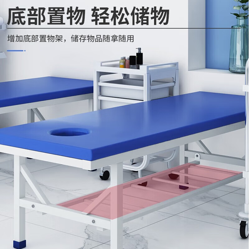 戴劲护理椅多功能两用诊所椅输液陪护折叠床 折叠床护理椅-棕白免安装高清大图