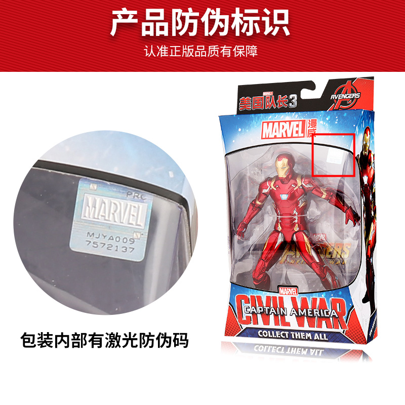 中动正版漫威手办复仇者联盟钢铁侠男孩可动玩具周边模型人偶摆件 钢铁蜘蛛侠 高约17厘米高清大图