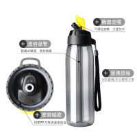 特百惠（Tupperware）塑料水杯 容量750ML 塑料便携运动水壶防漏杯乐动随心壶