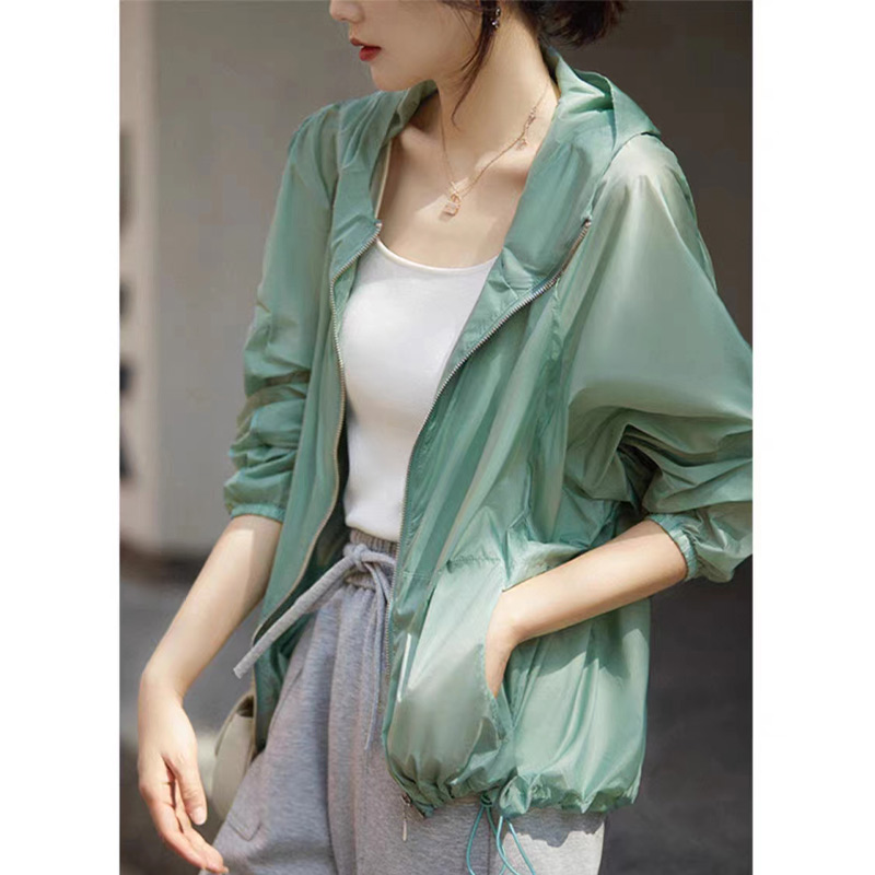 Bonnie&Toni冰丝防晒衣女2024新款春夏季防紫外线长袖超薄款罩衫外套骑车防晒服防晒衣高清大图