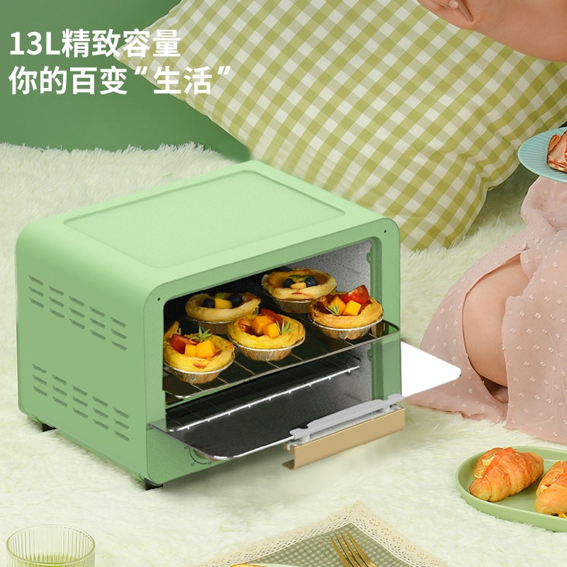 利仁(Liven) DKX-J13 电烤箱家用多功能迷你小型烤串独立控温烘焙易操作烘烤蛋糕面包台式13L双旋钮调温高清大图