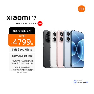 Xiaomi 17 雪山粉 16GB内存 512GB存储
