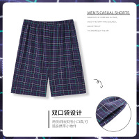 睡裤夏季男士棉质薄款短裤休闲宽松大码青少年居家睡裤可外穿跨境_652 男3XL HD1624【双口袋】