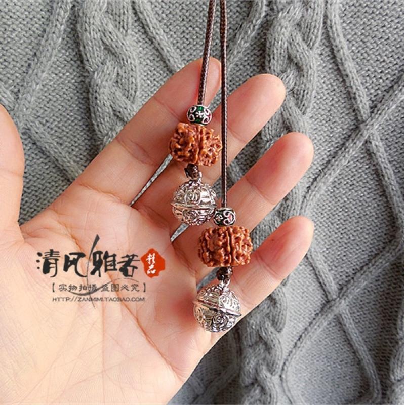复古民族风宫铃响铃铛金刚菩提子长款项链女毛衣链挂饰配饰首饰品送女朋友老婆生日礼物