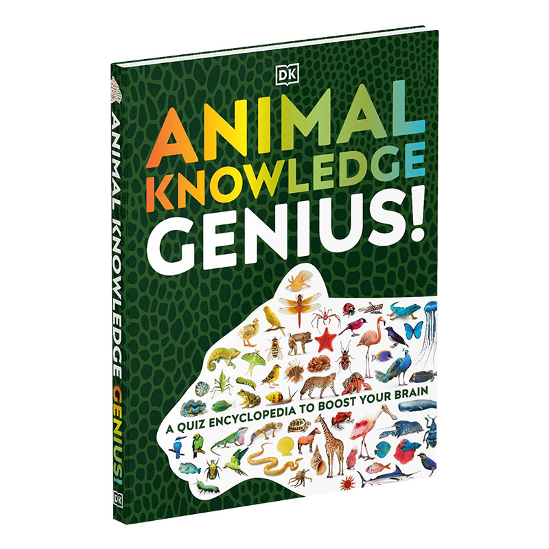 [醉染正版]英文原版 精装 DK Animal Knowledge Genius 动物知识百科 精装大开本 儿童科普读物高清大图