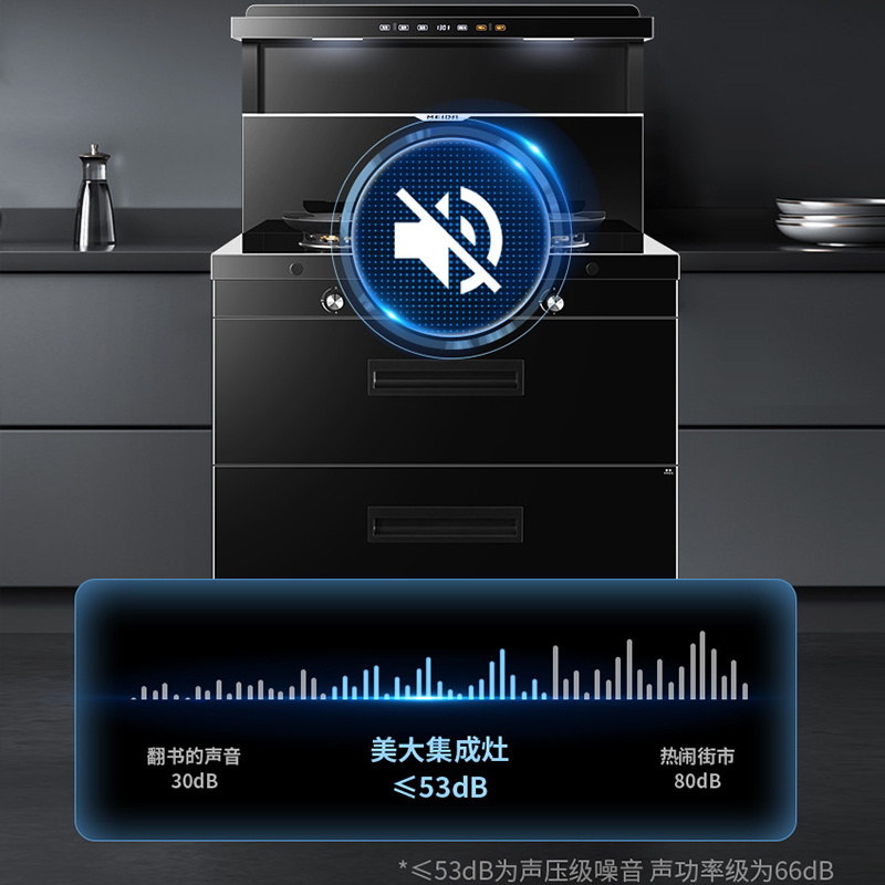 美大集成灶消毒柜S909-A(970D)烟灶套装二星消毒变频节能大火力语言挥手智控 《语音+挥手+自清洗》 液化气高清大图