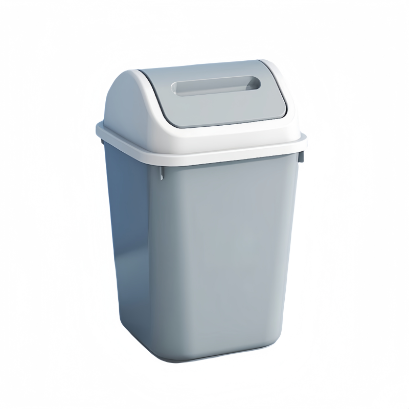 凡礼格方形摇盖垃圾桶高清大图