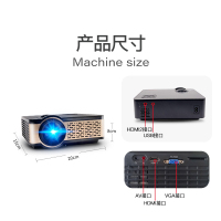 轟天砲投影仪家用全高清wifi便携投影机智能微型4K无屏电视1080p办公幕布手机支架3D苹果安卓手机投屏同屏1920×1080