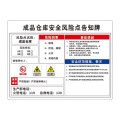 鸣固 安全风险点告知牌 安全管理警示牌标识牌pvc材质 成品仓库 30*40cm
